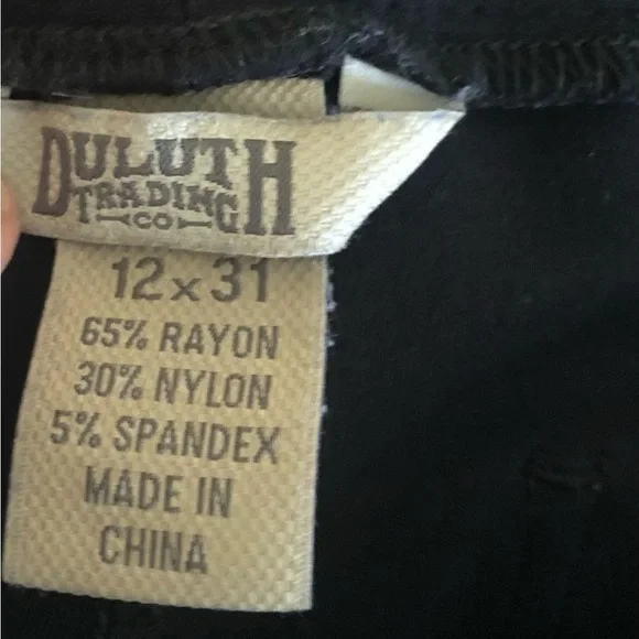 Duluth Trading Athletic Knit Cargo Straight Hiking Pants Casual 12X30 Black - Picture 4 of 4